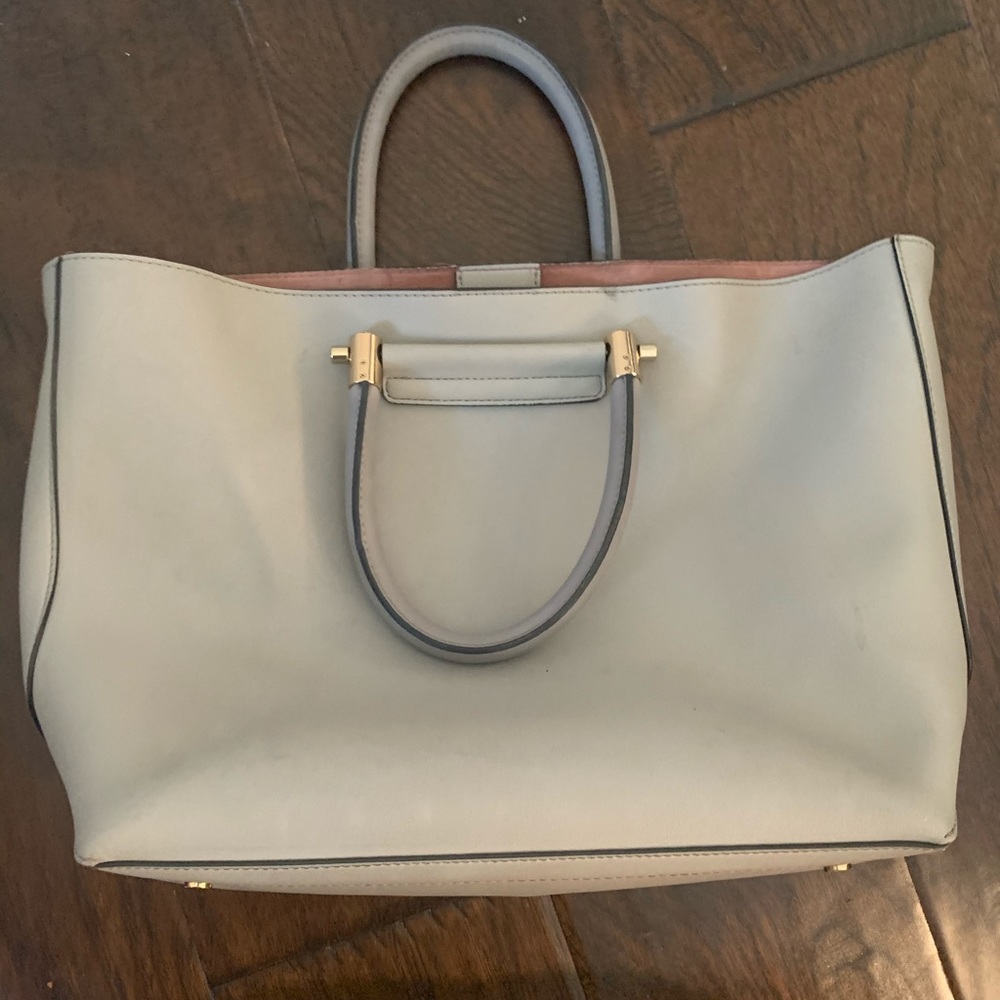 Topshop Grey and Gold Tote